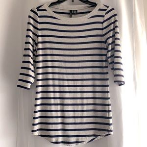 3/4 Sleeve Striped Top
